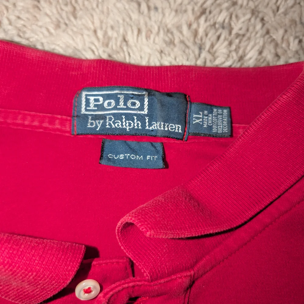 Polo Ralph Lauren Mens Red Classic Fit Short Sleeve Polo Shirt Size XL
